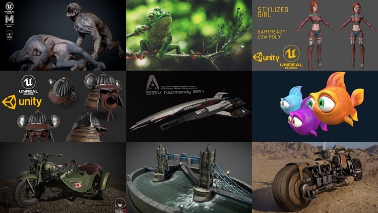 Pbr Game 3d Models Bundle 2024 Vol.4