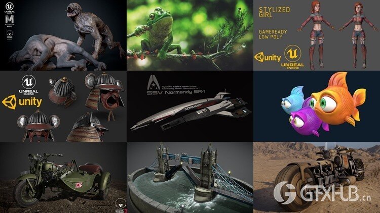 PBR Game 3D Models Bundle 2024 Vol.4