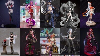 170组女性3D打印模型系列合集第1季 Girls, Girls and Only Girls 3D-Print Models Collection 1