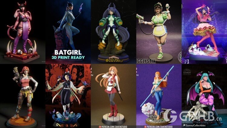 90组女性3D打印模型系列合集第3季 Girls, Girls and Only Girls 3D-Print Models Collection 3