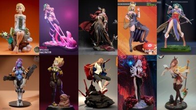 144组女性3D打印模型系列合集第4季 Girls, Girls and Only Girls 3D-Print Models Collection 4