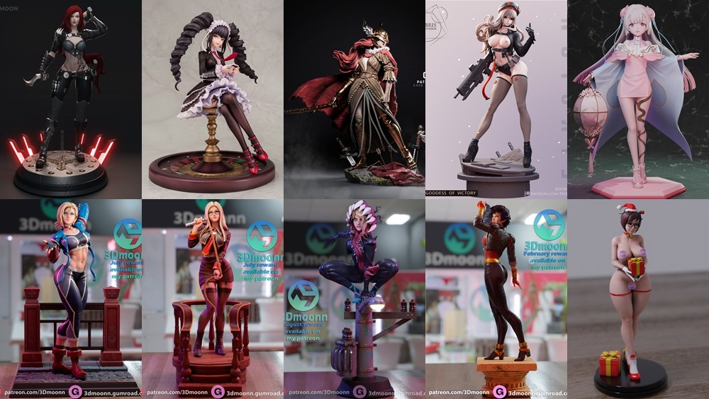 144组女性3d打印模型系列合集第4季 Girls, Girls and Only Girls 3d-print Models Collection 4