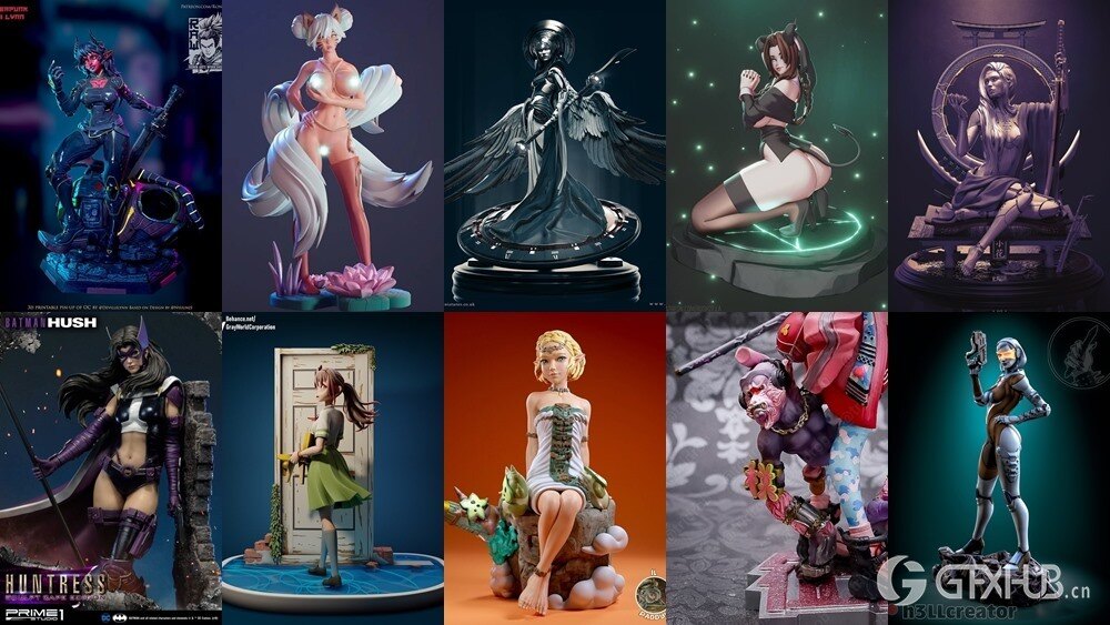 144组女性3D打印模型系列合集第4季 Girls, Girls and Only Girls 3D-Print Models Collection 4