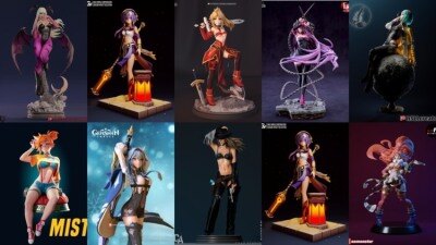 170组女性3D打印模型系列合集第5季 Girls, Girls and Only Girls 3D-Print Models Collection 5