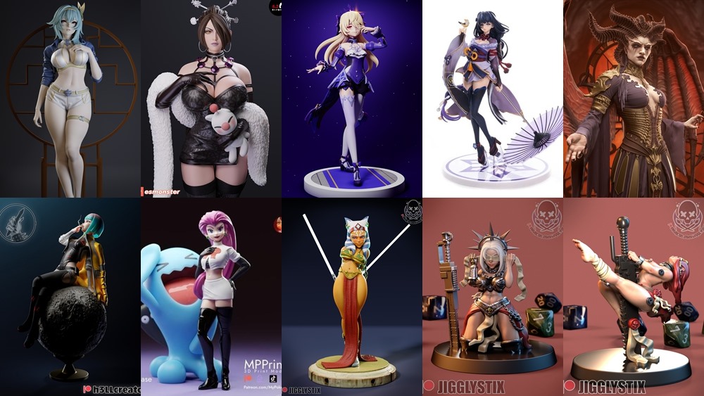 170组女性3d打印模型系列合集第5季 Girls, Girls and Only Girls 3d-print Models Collection 5