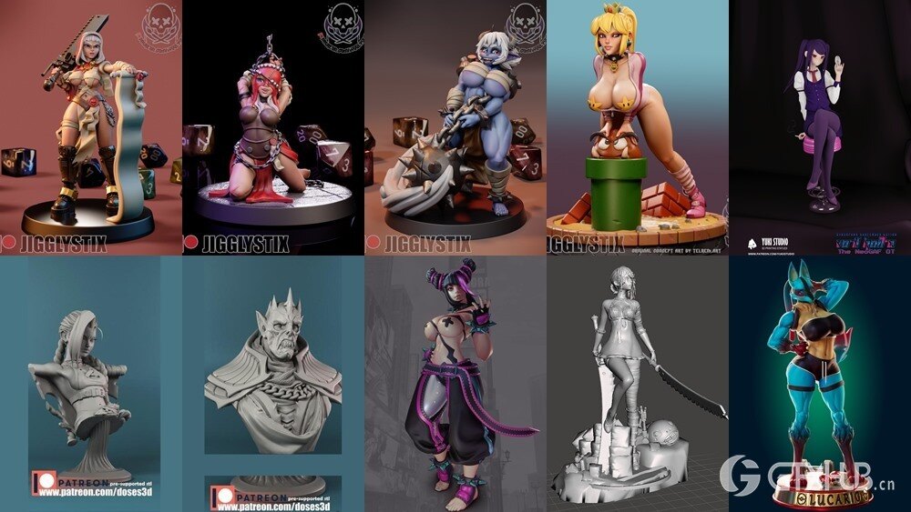 170组女性3D打印模型系列合集第5季 Girls, Girls and Only Girls 3D-Print Models Collection 5