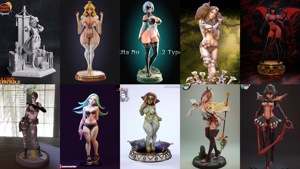 170组女性3d打印模型系列合集第5季 Girls, Girls and Only Girls 3d-print Models Collection 5