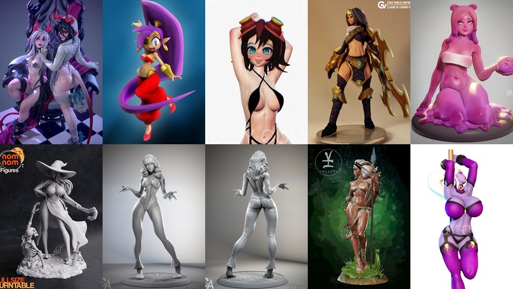 170组女性3d打印模型系列合集第5季 Girls, Girls and Only Girls 3d-print Models Collection 5