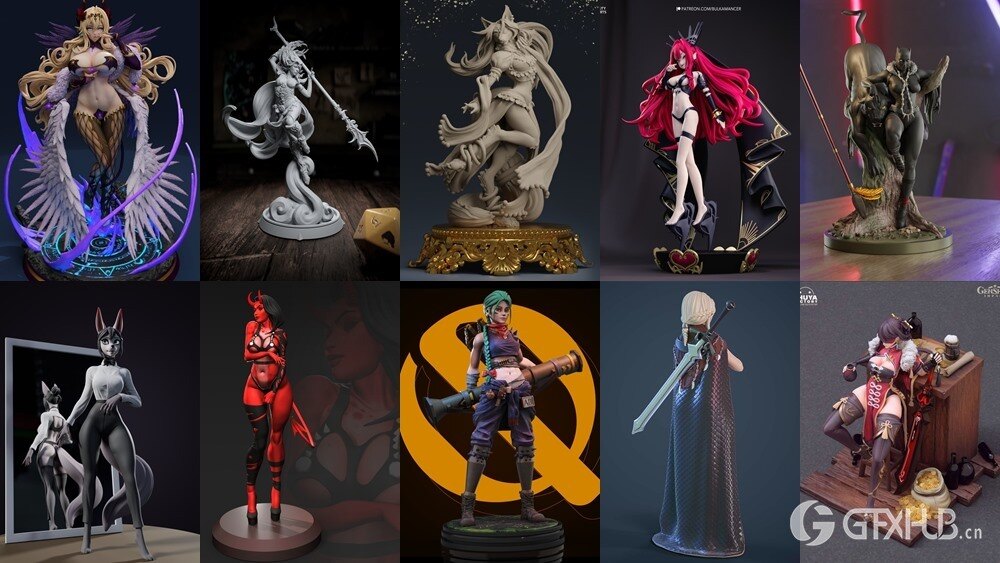 108组女性3D打印模型系列合集第6季 Girls, Girls and Only Girls 3D-Print Models Collection 6