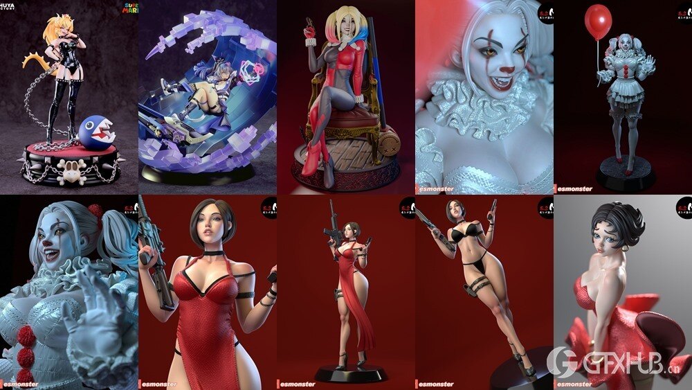 108组女性3D打印模型系列合集第6季 Girls, Girls and Only Girls 3D-Print Models Collection 6