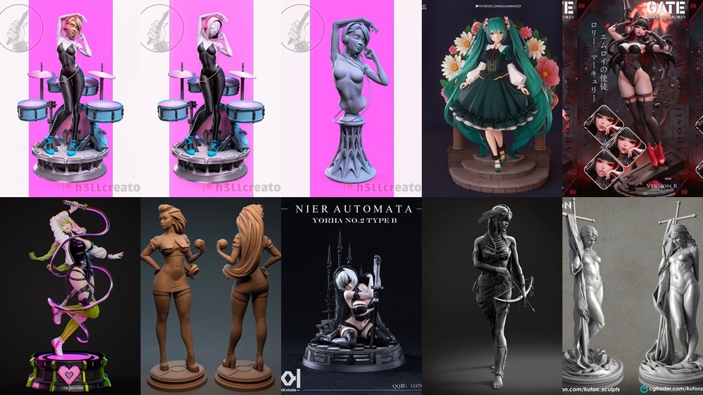 108组女性3d打印模型系列合集第6季 Girls, Girls and Only Girls 3d-print Models Collection 6