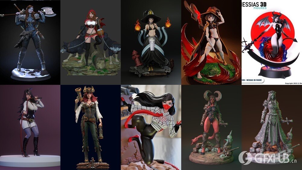 108组女性3D打印模型系列合集第6季 Girls, Girls and Only Girls 3D-Print Models Collection 6