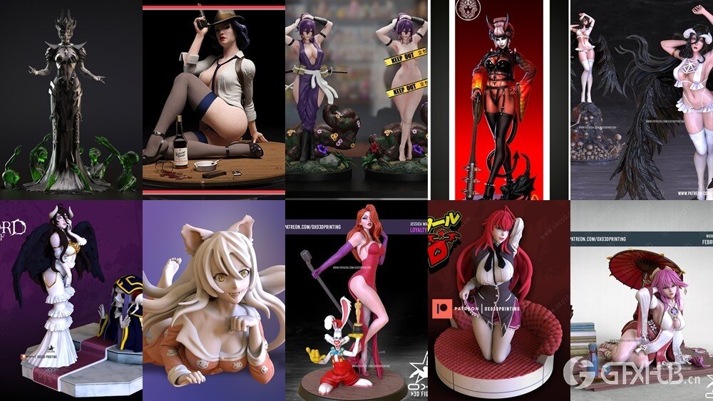 108组女性3D打印模型系列合集第6季 Girls, Girls and Only Girls 3D-Print Models Collection 6