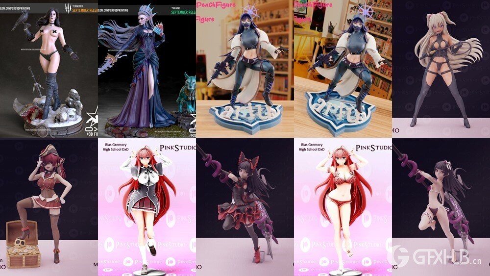 108组女性3D打印模型系列合集第6季 Girls, Girls and Only Girls 3D-Print Models Collection 6