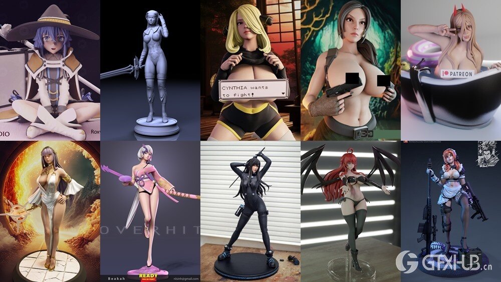 108组女性3D打印模型系列合集第6季 Girls, Girls and Only Girls 3D-Print Models Collection 6