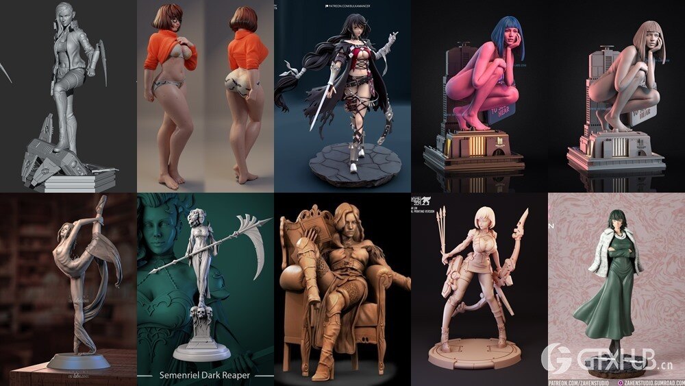 108组女性3D打印模型系列合集第6季 Girls, Girls and Only Girls 3D-Print Models Collection 6