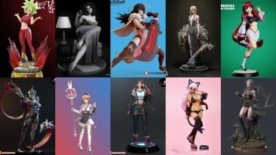 110组女性3D打印模型系列合集第7季 Girls, Girls and Only Girls 3D-Print Models Collection 7