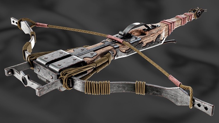 3ds Max+zbrush中世纪弩3d建模和纹理教程 Advanced Medieval Crossbow Modeling and Texturing Tutorial