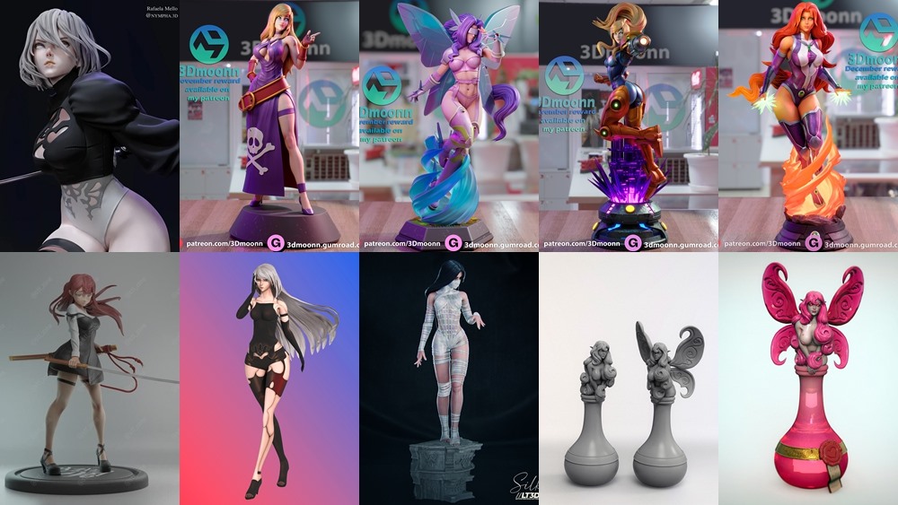 158组女性3d打印模型系列合集第8季 Girls, Girls and Only Girls 3d-print Models Collection 8