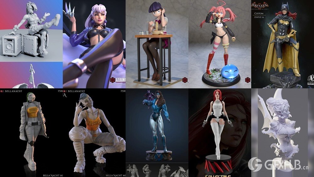 158组女性3D打印模型系列合集第8季 Girls, Girls and Only Girls 3D-Print Models Collection 8