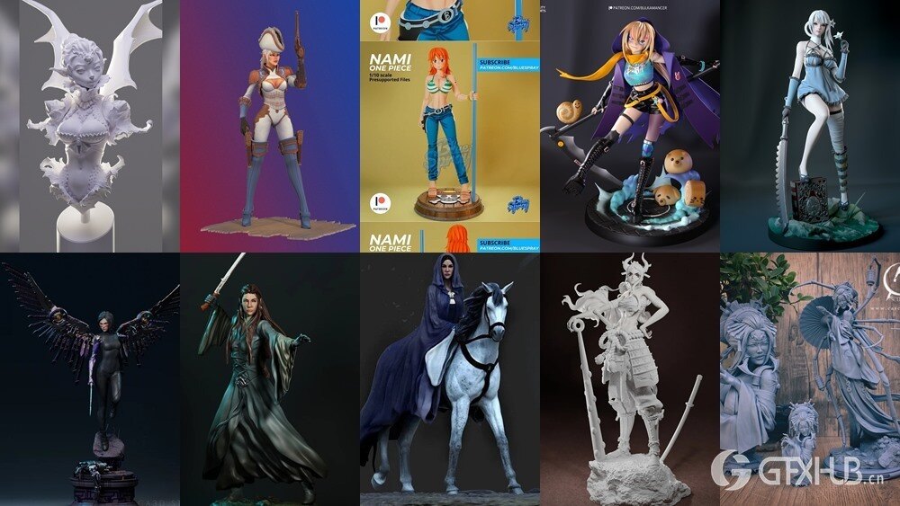 158组女性3D打印模型系列合集第8季 Girls, Girls and Only Girls 3D-Print Models Collection 8