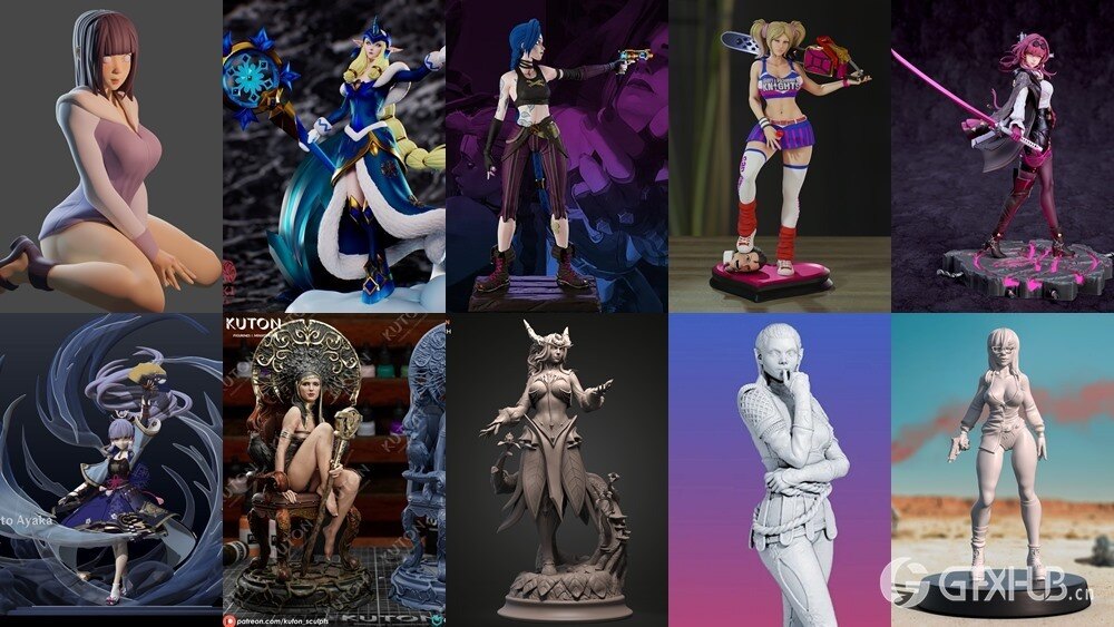 158组女性3D打印模型系列合集第8季 Girls, Girls and Only Girls 3D-Print Models Collection 8