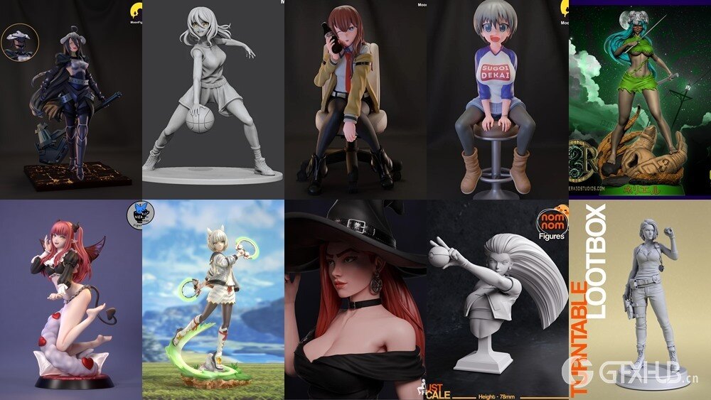 158组女性3D打印模型系列合集第8季 Girls, Girls and Only Girls 3D-Print Models Collection 8