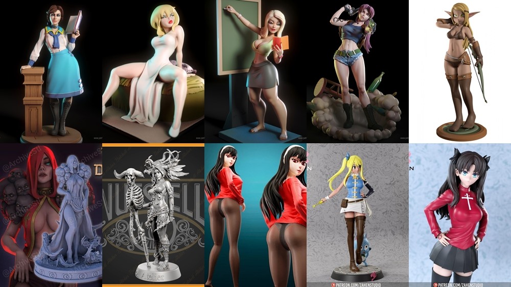 158组女性3d打印模型系列合集第8季 Girls, Girls and Only Girls 3d-print Models Collection 8