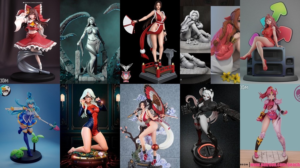 170组女性3d打印模型系列合集第11季 Girls, Girls and Only Girls 3d-print Models Collection 11