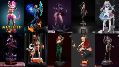 136组女性3D打印模型系列合集第12季 Girls, Girls and Only Girls 3D-Print Models Collection 12