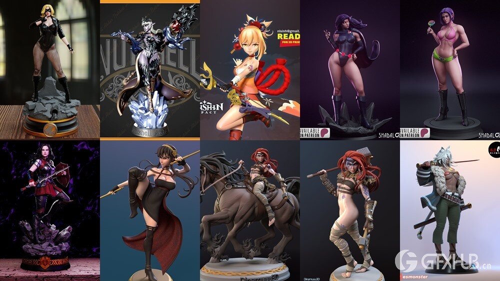 136组女性3D打印模型系列合集第12季 Girls, Girls and Only Girls 3D-Print Models Collection 12