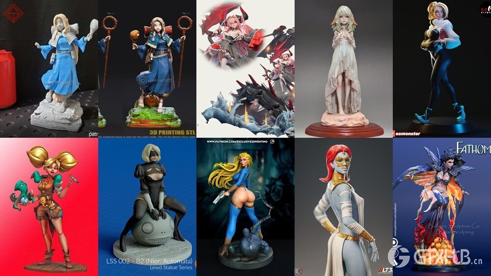 136组女性3D打印模型系列合集第12季 Girls, Girls and Only Girls 3D-Print Models Collection 12