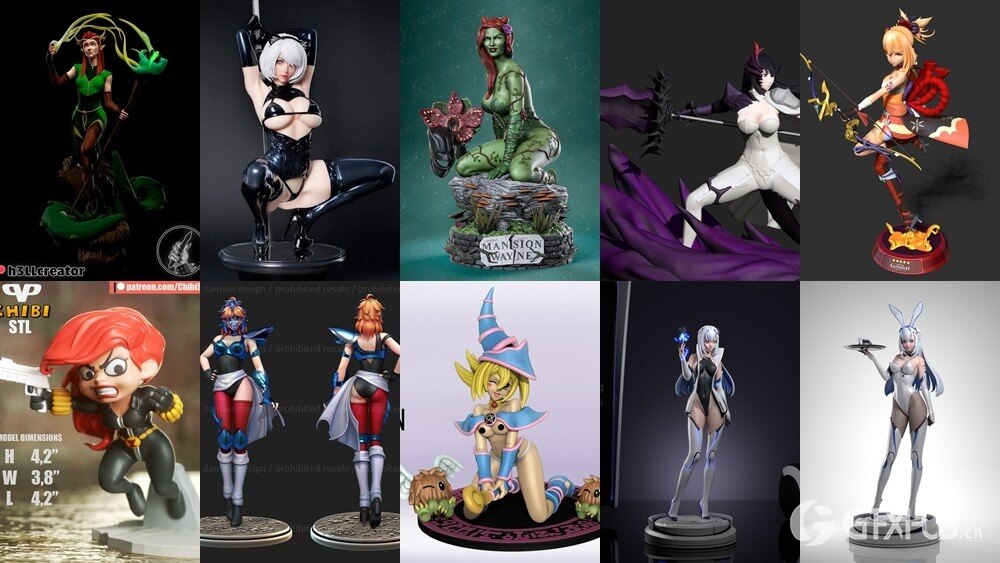 136组女性3D打印模型系列合集第12季 Girls, Girls and Only Girls 3D-Print Models Collection 12