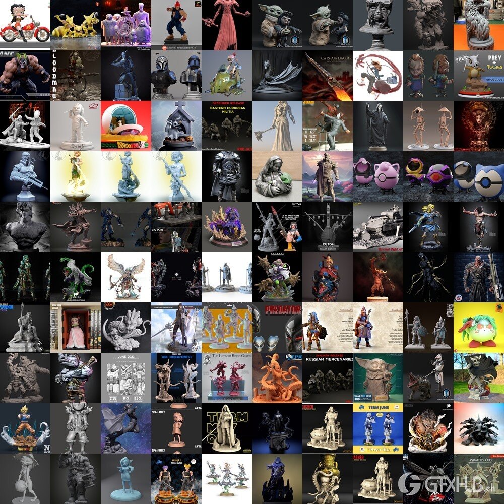 130组 3D 打印模型合辑2023年6月3D-Print Models Collection June 2023