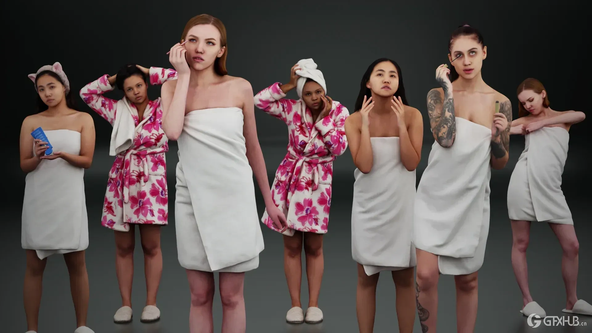 Kanistra 3D 人物角色库 摄影测量扫描姿势 - Blender 资产库