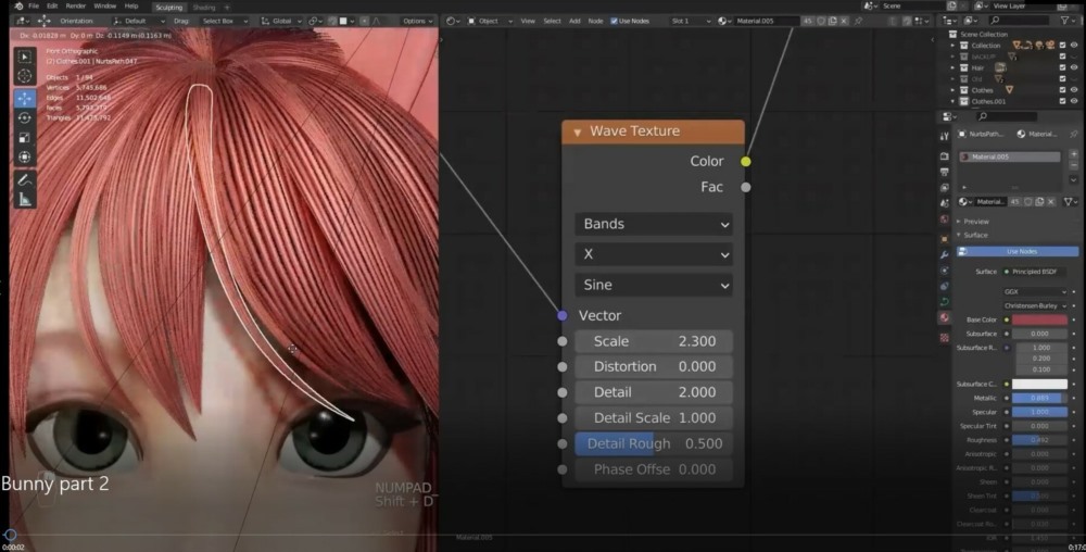 Blender 兔女郎角色建模教程 FlyCat – Bunny Girl – Blender – Full Process Videos