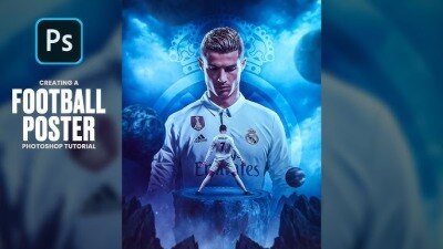 C罗足球海报 PS 教程 Photoshop Tutorial – Cristiano Ronaldo