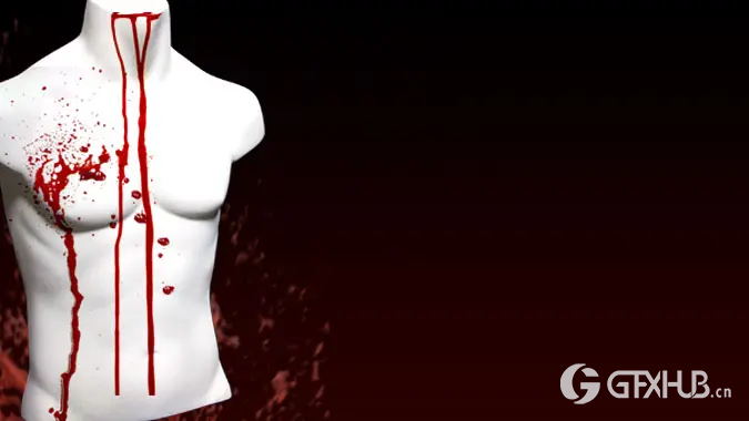 17组血液喷溅流淌视觉效果叠加4K视频素材 Blood on Body - Pack 1