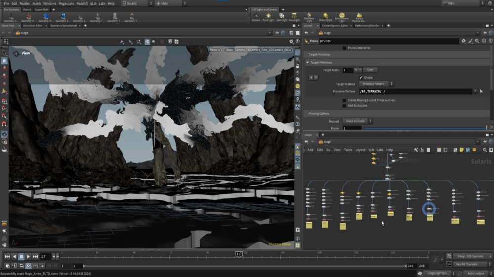 【中文字幕】 Houdini 火焰视觉特效教程 Fire Arrow VFX