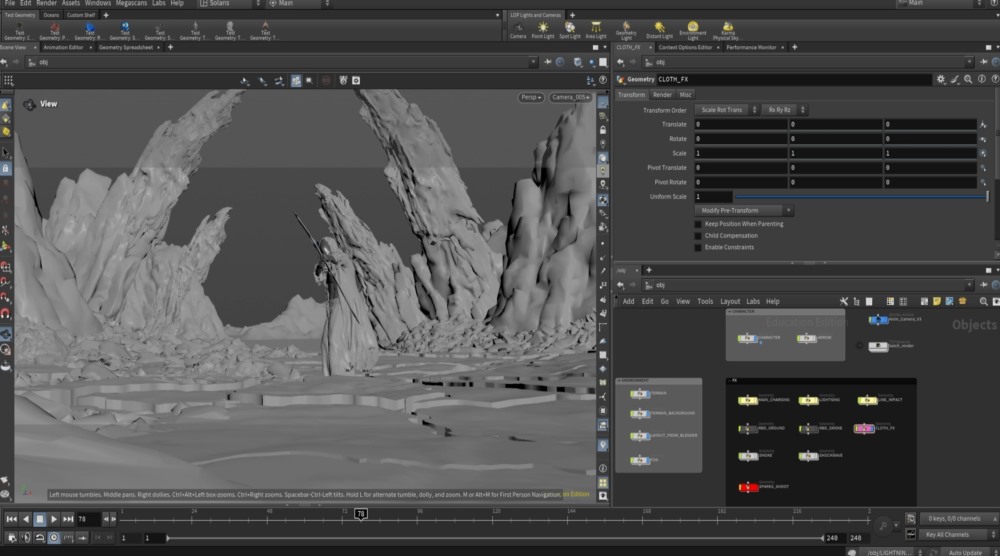 【中文字幕】 Houdini 火焰视觉特效教程 Fire Arrow VFX