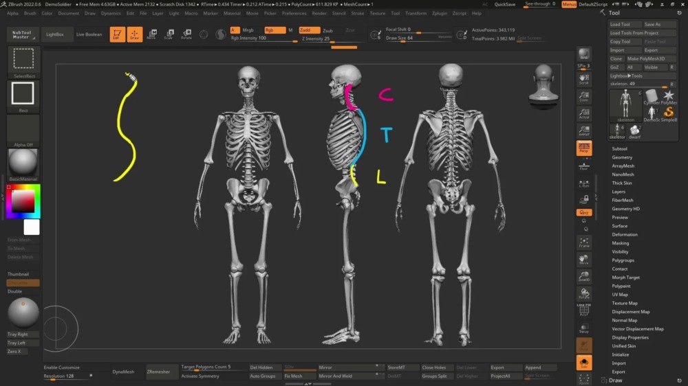 【中文字幕】解剖学导论 ZBrush 人物雕刻教程 - Introduction to Anatomy