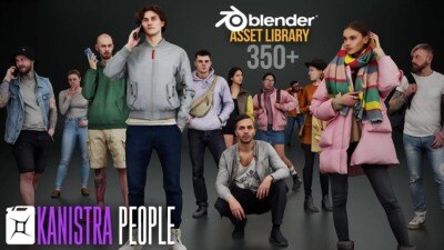 Kanistra 3D 人物角色库 摄影测量扫描姿势 – Blender 资产库