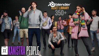 Kanistra 3D 人物角色库 摄影测量扫描姿势 – Blender 资产库