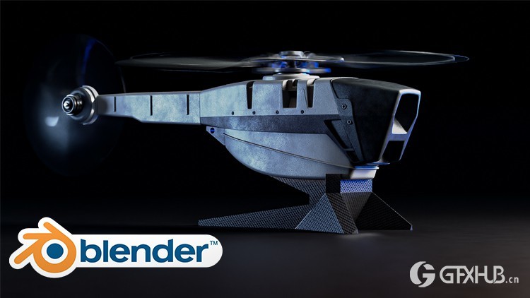 BLENDER 从头到尾制作军用黑黄蜂无人机教程