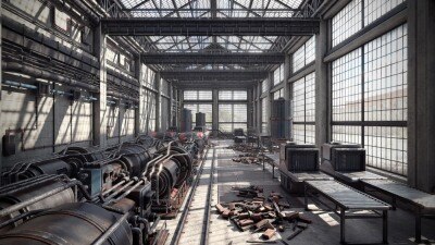 废弃工厂3D模型合集包  格式：Max\C4d\fbx\obj\unity\UE