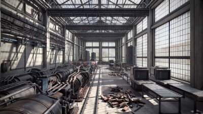 废弃工厂3D模型合集包 格式：Max\C4d\fbx\obj\unity\UE