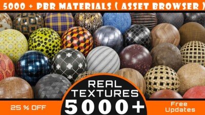 Blender 5000+ PBR 材质资源管理器 5000+ Pbr Asset Browser