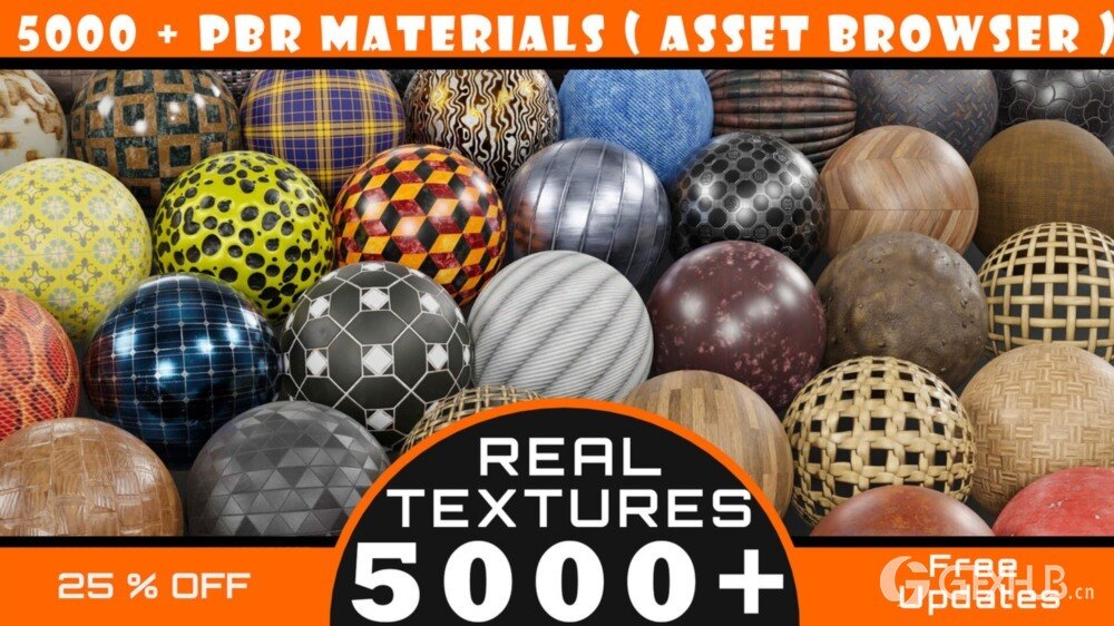 Blender 5000+ PBR 材质资源管理器 