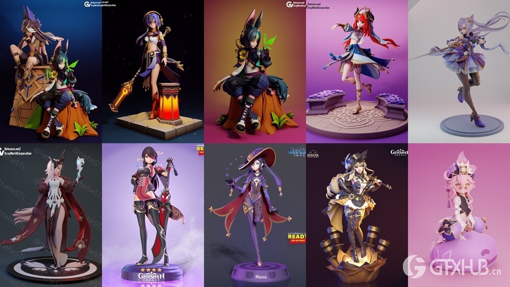 原神3D打印模型合集 Genshin Impact Collection 2024