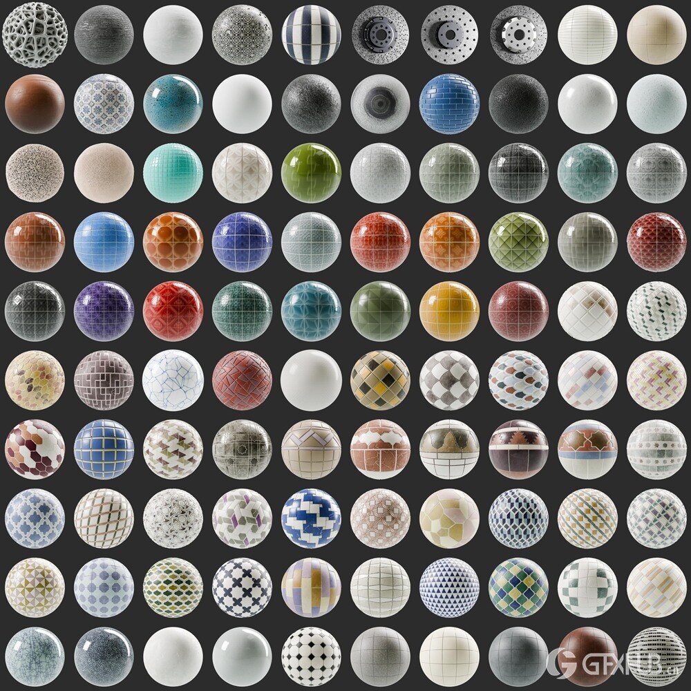 230个 SBSAR 陶瓷材质预设 Substance Materials - Ceramic